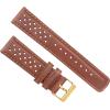 imageBarton Racing ampamp Rally Horween Leather Straps with Integrated Quick Release Spring Bars  Standard Length fits Wrists 5quot to 8quot18mm 19mm 20mm 21mm 22mm 23mm ampamp 24mm Watch Bands  Choose Strap Color ampamp WidthCaramel Racing Style  Gold Buckle