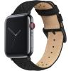 imageBARTON WATCH BANDS  Horween Leather Watch Bands Compatible with Apple Watch Models  1 2 3 4 5 6 7 8 9 10 SE Ultra ampamp Ultra 2Black Racing Style