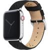 imageBARTON WATCH BANDS  Horween Leather Watch Bands Compatible with Apple Watch Models  1 2 3 4 5 6 7 8 9 10 SE Ultra ampamp Ultra 2Black Racing Style