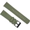 imageBARTON Sailcloth Quick Release Premium Nylon Weave Choice of Color and Width 18mm 19mm 20mm 21mm 22mm 23mm 24mmArmy Green  Black PVD Buckle