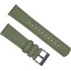 imageBARTON Sailcloth Quick Release Premium Nylon Weave Choice of Color and Width 18mm 19mm 20mm 21mm 22mm 23mm 24mmArmy Green  Gunmetal Grey Buckle