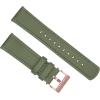 imageBARTON Sailcloth Quick Release Premium Nylon Weave Choice of Color and Width 18mm 19mm 20mm 21mm 22mm 23mm 24mmArmy Green  Rose Gold Buckle