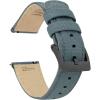 imageBARTON Sailcloth Quick Release Premium Nylon Weave Choice of Color and Width 18mm 19mm 20mm 21mm 22mm 23mm 24mmSlate Grey  Gunmetal Grey Buckle