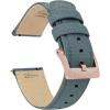 imageBARTON Sailcloth Quick Release Premium Nylon Weave Choice of Color and Width 18mm 19mm 20mm 21mm 22mm 23mm 24mmSlate Grey  Rose Gold Buckle