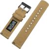 image20mm Khaki  BARTON Canvas Quick Release Watch Band Straps with Gunmetal Grey Buckles  Choose Color amp Width  18mm 20mm or 22mm