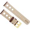 imageBarton Racing amp Rally Horween Leather Straps with Integrated Quick Release Spring Bars  Standard Length fits Wrists 5 to 818mm 19mm 20mm 21mm 22mm 23mm amp 24mm Watch Bands  Choose Strap Color amp WidthChocolate Rally Style  Gold Buckle