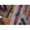 imageBarton Racing amp Rally Horween Leather Straps with Integrated Quick Release Spring Bars  Standard Length fits Wrists 5 to 818mm 19mm 20mm 21mm 22mm 23mm amp 24mm Watch Bands  Choose Strap Color amp WidthCrimson Red Rally Style  Gunmetal Buckle