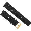 image21mm Black  Barton Racing Horween Leather Gold Buckle Watch Bands  Quick Release  Choose Strap Color amp Width