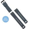 imageBARTON Elite Silicone Watch Bands  Quick Release  Choose Strap Color amp Buckle Color Stainless Steel Black PVD or Gunmetal Grey  18mm 20mm 22mm amp 24mm Watch StrapsSmoke Grey Top  Black Bottom  Black PVD Buckle