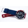 imageBARTON Elite Silicone Watch Bands  Quick Release  Choose Strap Color amp Buckle Color Stainless Steel Black PVD or Gunmetal Grey  18mm 20mm 22mm amp 24mm Watch StrapsNavy Blue Top  Crimson Red Bottom