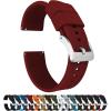 imageBARTON Elite Silicone Watch Bands  Quick Release  Choose Strap Color amp Buckle Color Stainless Steel Black PVD or Gunmetal Grey  18mm 20mm 22mm amp 24mm Watch StrapsCrimson Red