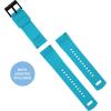 imageBARTON Elite Silicone Watch Bands  Quick Release  Choose Strap Color amp Buckle Color Stainless Steel Black PVD or Gunmetal Grey  18mm 20mm 22mm amp 24mm Watch StrapsBlack Top  Aqua Blue Bottom  Black PVD Buckle