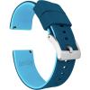 imageBARTON Elite Silicone Watch Bands  Quick Release  Choose Strap Color amp Buckle Color Stainless Steel Black PVD or Gunmetal Grey  18mm 20mm 22mm amp 24mm Watch StrapsTwo Toned Blue Flatwater