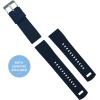 imageBARTON Elite Silicone Watch Bands  Quick Release  Choose Strap Color amp Buckle Color Stainless Steel Black PVD or Gunmetal Grey  18mm 20mm 22mm amp 24mm Watch StrapsNavy Blue Top  Crimson Red Bottom