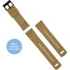 imageBARTON Elite Silicone Watch Bands  Quick Release  Choose Strap Color amp Buckle Color Stainless Steel Black PVD or Gunmetal Grey  18mm 20mm 22mm amp 24mm Watch StrapsChocolate Brown Top  Khaki Bottom  Black PVD Buckle