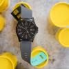 imageBARTON Elite Silicone Watch Bands  Quick Release  Choose Strap Color amp Buckle Color Stainless Steel Black PVD or Gunmetal Grey  18mm 20mm 22mm amp 24mm Watch StrapsSmoke Grey Top  Mint Green Bottom  Black PVD Buckle