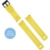 imageBARTON Elite Silicone Watch Bands  Quick Release  Choose Strap Color amp Buckle Color Stainless Steel Black PVD or Gunmetal Grey  18mm 20mm 22mm amp 24mm Watch StrapsBlack Top  Yellow Bottom  Black PVD Buckle