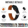 imageBARTON Elite Silicone Watch Bands  Quick Release  Choose Strap Color amp Buckle Color Stainless Steel Black PVD or Gunmetal Grey  18mm 20mm 22mm amp 24mm Watch StrapsBlack Top  Pumpkin Orange Bottom
