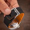 imageBARTON Elite Silicone Watch Bands  Quick Release  Choose Strap Color amp Buckle Color Stainless Steel Black PVD or Gunmetal Grey  18mm 20mm 22mm amp 24mm Watch StrapsBlack Top  Pumpkin Orange Bottom