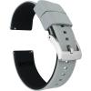 imageBARTON Elite Silicone Watch Bands  Quick Release  Choose Strap Color amp Buckle Color Stainless Steel Black PVD or Gunmetal Grey  18mm 20mm 22mm amp 24mm Watch StrapsCool Grey Top  Black Bottom