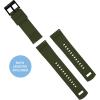 imageBARTON Elite Silicone Watch Bands  Quick Release  Choose Strap Color amp Buckle Color Stainless Steel Black PVD or Gunmetal Grey  18mm 20mm 22mm amp 24mm Watch StrapsBlack Top  Army Green Bottom  Black PVD Buckle