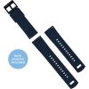 imageBARTON Elite Silicone Watch Bands  Quick Release  Choose Strap Color amp Buckle Color Stainless Steel Black PVD or Gunmetal Grey  18mm 20mm 22mm amp 24mm Watch StrapsNavy Blue  Black PVD Buckle