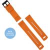 imageBARTON Elite Silicone Watch Bands  Quick Release  Choose Strap Color amp Buckle Color Stainless Steel Black PVD or Gunmetal Grey  18mm 20mm 22mm amp 24mm Watch StrapsBlack Top  Pumpkin Orange Bottom  Black PVD Buckle