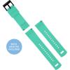 imageBARTON Elite Silicone Watch Bands  Quick Release  Choose Strap Color amp Buckle Color Stainless Steel Black PVD or Gunmetal Grey  18mm 20mm 22mm amp 24mm Watch StrapsSmoke Grey Top  Mint Green Bottom  Black PVD Buckle