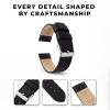 imageBARTON WATCH BANDS  Top Grain Leather Watch Bands Compatible with Apple Watch Models  1 2 3 4 5 6 7 8 9 10 SE Ultra amp Ultra 2Black Leather  Black Stitching