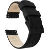 imageBARTON WATCH BANDS  Top Grain Leather Watch Bands Compatible with Apple Watch Models  1 2 3 4 5 6 7 8 9 10 SE Ultra amp Ultra 2Black Leather  Black Stitching Black Buckle