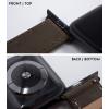 imageBARTON WATCH BANDS  Top Grain Leather Watch Bands Compatible with Apple Watch Models  1 2 3 4 5 6 7 8 9 10 SE Ultra amp Ultra 2Black Leather  Blue Stitching Black Hardware