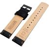 imageBARTON WATCH BANDS  Top Grain Leather Watch Bands Compatible with Apple Watch Models  1 2 3 4 5 6 7 8 9 10 SE Ultra amp Ultra 2Black Leather  Orange Stitching Black Buckle