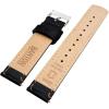 imageBARTON WATCH BANDS  Top Grain Leather Watch Bands Compatible with Apple Watch Models  1 2 3 4 5 6 7 8 9 10 SE Ultra amp Ultra 2Black Leather  Orange Stitching