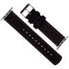 imageBARTON WATCH BANDS  Top Grain Leather Watch Bands Compatible with Apple Watch Models  1 2 3 4 5 6 7 8 9 10 SE Ultra amp Ultra 2Black Leather  Orange Stitching