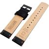 imageBARTON WATCH BANDS  Top Grain Leather Watch Bands Compatible with Apple Watch Models  1 2 3 4 5 6 7 8 9 10 SE Ultra amp Ultra 2Black Leather  Red Stitching Black Buckle