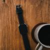 imageBARTON WATCH BANDS  Top Grain Leather Watch Bands Compatible with Apple Watch Models  1 2 3 4 5 6 7 8 9 10 SE Ultra amp Ultra 2Black Leather  Red Stitching