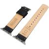 imageBARTON WATCH BANDS  Top Grain Leather Watch Bands Compatible with Apple Watch Models  1 2 3 4 5 6 7 8 9 10 SE Ultra amp Ultra 2Black Leather  Stitching