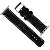 imageBARTON WATCH BANDS  Top Grain Leather Watch Bands Compatible with Apple Watch Models  1 2 3 4 5 6 7 8 9 10 SE Ultra amp Ultra 2Black Leather  White Stitching