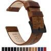 imageBARTON WATCH BANDS  Top Grain Leather Watch Bands Compatible with Apple Watch Models  1 2 3 4 5 6 7 8 9 10 SE Ultra amp Ultra 2Caramel Tan Leather  Stitching Black Buckle