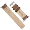 imageBARTON WATCH BANDS  Top Grain Leather Watch Bands Compatible with Apple Watch Models  1 2 3 4 5 6 7 8 9 10 SE Ultra amp Ultra 2Caramel Tan Leather  Stitching