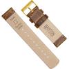 imageBARTON WATCH BANDS  Top Grain Leather Watch Bands Compatible with Apple Watch Models  1 2 3 4 5 6 7 8 9 10 SE Ultra amp Ultra 2Caramel Tan Leather  Stitching Gold Buckle