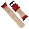 imageBARTON WATCH BANDS  Top Grain Leather Watch Bands Compatible with Apple Watch Models  1 2 3 4 5 6 7 8 9 10 SE Ultra amp Ultra 2Crimson Red