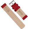 imageBARTON WATCH BANDS  Top Grain Leather Watch Bands Compatible with Apple Watch Models  1 2 3 4 5 6 7 8 9 10 SE Ultra amp Ultra 2Crimson Red Leather  Stitching