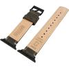 imageBARTON WATCH BANDS  Top Grain Leather Watch Bands Compatible with Apple Watch Models  1 2 3 4 5 6 7 8 9 10 SE Ultra amp Ultra 2Espresso Brown Leather  White Stitching Black Hardware