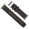 imageBARTON WATCH BANDS  Top Grain Leather Watch Bands Compatible with Apple Watch Models  1 2 3 4 5 6 7 8 9 10 SE Ultra amp Ultra 2Espresso Brown Leather  Stitching