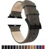 imageBARTON WATCH BANDS  Top Grain Leather Watch Bands Compatible with Apple Watch Models  1 2 3 4 5 6 7 8 9 10 SE Ultra amp Ultra 2Espresso Brown Leather  Stitching Black Hardware
