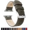 imageBARTON WATCH BANDS  Top Grain Leather Watch Bands Compatible with Apple Watch Models  1 2 3 4 5 6 7 8 9 10 SE Ultra amp Ultra 2Espresso Brown Leather  White Stitching