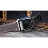 imageBARTON WATCH BANDS  Top Grain Leather Watch Bands Compatible with Apple Watch Models  1 2 3 4 5 6 7 8 9 10 SE Ultra amp Ultra 2Espresso Brown Leather  White Stitching