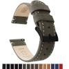 imageBARTON WATCH BANDS  Top Grain Leather Watch Bands Compatible with Apple Watch Models  1 2 3 4 5 6 7 8 9 10 SE Ultra amp Ultra 2Espresso Leather  Linen White Stitching