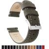 imageBARTON WATCH BANDS  Top Grain Leather Watch Bands Compatible with Apple Watch Models  1 2 3 4 5 6 7 8 9 10 SE Ultra amp Ultra 2Espresso Leather  Linen White Stitching